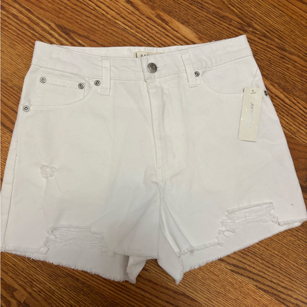 Harper White Jean Shorts